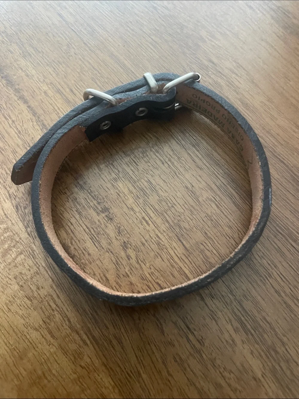 Black Leather 'COSMOS' Embossed doggie collar.